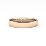 Half Eternity Wedding Band with 0.77 TCW Round Cut Moissanite – Yellow, White, or Rose Gold
