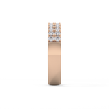 Half Eternity Wedding Band with 0.77 TCW Round Cut Moissanite – Yellow, White, or Rose Gold
