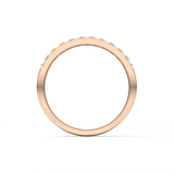 Half Eternity Wedding Band with 0.77 TCW Round Cut Moissanite – Yellow, White, or Rose Gold