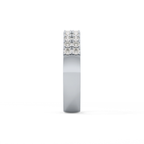 Half Eternity Wedding Band with 0.77 TCW Round Cut Moissanite – Yellow, White, or Rose Gold