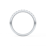 Half Eternity Wedding Band with 0.77 TCW Round Cut Moissanite – Yellow, White, or Rose Gold