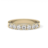 Half Eternity Wedding Band with 1.03 TCW Round Cut Moissanite – Yellow, White, or Rose Gold