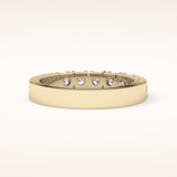 1.03 TCW Round Shaped Moissanite Half Eternity Wedding Band