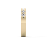 Half Eternity Wedding Band with 1.03 TCW Round Cut Moissanite – Yellow, White, or Rose Gold