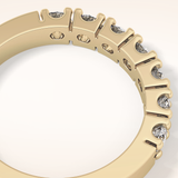 1.03 TCW Round Shaped Moissanite Half Eternity Wedding Band