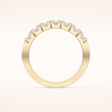 1.03 TCW Round Shaped Moissanite Half Eternity Wedding Band