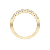 Half Eternity Wedding Band with 1.03 TCW Round Cut Moissanite – Yellow, White, or Rose Gold
