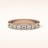 1.03 TCW Round Shaped Moissanite Half Eternity Wedding Band