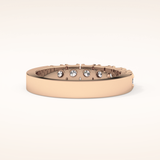 1.03 TCW Round Shaped Moissanite Half Eternity Wedding Band