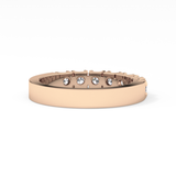 Half Eternity Wedding Band with 1.03 TCW Round Cut Moissanite – Yellow, White, or Rose Gold
