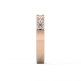 Half Eternity Wedding Band with 1.03 TCW Round Cut Moissanite – Yellow, White, or Rose Gold