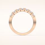 1.03 TCW Round Shaped Moissanite Half Eternity Wedding Band