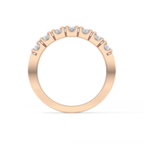 Half Eternity Wedding Band with 1.03 TCW Round Cut Moissanite – Yellow, White, or Rose Gold