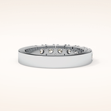 1.03 TCW Round Shaped Moissanite Half Eternity Wedding Band