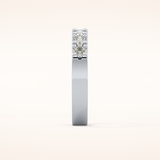 1.03 TCW Round Shaped Moissanite Half Eternity Wedding Band