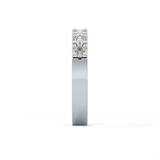 Half Eternity Wedding Band with 1.03 TCW Round Cut Moissanite – Yellow, White, or Rose Gold