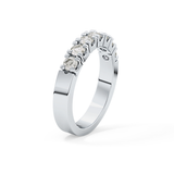 Half Eternity Wedding Band with 1.03 TCW Round Cut Moissanite – Yellow, White, or Rose Gold