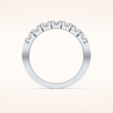 1.03 TCW Round Shaped Moissanite Half Eternity Wedding Band