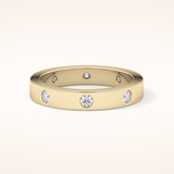 0.59 TCW Round Shaped Moissanite Dainty Wedding Band