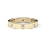Full Eternity Dainty Wedding Band with 0.59 TCW Round Cut Moissanite – Yellow, White, or Rose Gold
