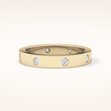 0.59 TCW Round Shaped Moissanite Dainty Wedding Band