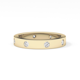 Full Eternity Dainty Wedding Band with 0.59 TCW Round Cut Moissanite – Yellow, White, or Rose Gold