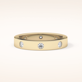 0.59 TCW Round Shaped Moissanite Dainty Wedding Band