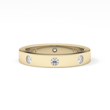 Full Eternity Dainty Wedding Band with 0.59 TCW Round Cut Moissanite – Yellow, White, or Rose Gold
