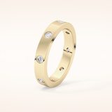 0.59 TCW Round Shaped Moissanite Dainty Wedding Band