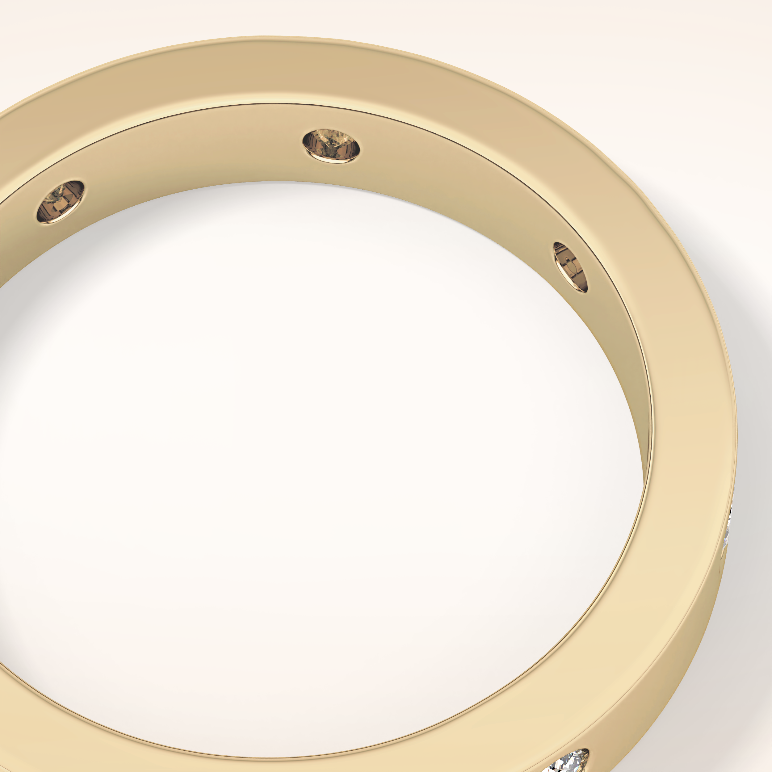 0.59 TCW Round Shaped Moissanite Dainty Wedding Band