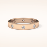0.59 TCW Round Shaped Moissanite Dainty Wedding Band