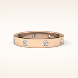 0.59 TCW Round Shaped Moissanite Dainty Wedding Band