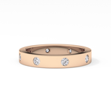 Full Eternity Dainty Wedding Band with 0.59 TCW Round Cut Moissanite – Yellow, White, or Rose Gold