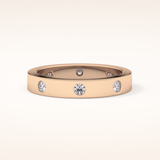 0.59 TCW Round Shaped Moissanite Dainty Wedding Band