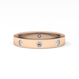 Full Eternity Dainty Wedding Band with 0.59 TCW Round Cut Moissanite – Yellow, White, or Rose Gold