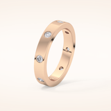 0.59 TCW Round Shaped Moissanite Dainty Wedding Band