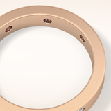 0.59 TCW Round Shaped Moissanite Dainty Wedding Band