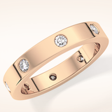 0.59 TCW Round Shaped Moissanite Dainty Wedding Band