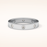 0.59 TCW Round Shaped Moissanite Dainty Wedding Band