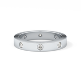 Full Eternity Dainty Wedding Band with 0.59 TCW Round Cut Moissanite – Yellow, White, or Rose Gold