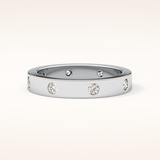 0.59 TCW Round Shaped Moissanite Dainty Wedding Band