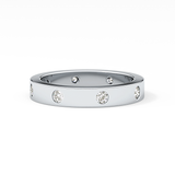 Full Eternity Dainty Wedding Band with 0.59 TCW Round Cut Moissanite – Yellow, White, or Rose Gold