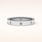 0.59 TCW Round Shaped Moissanite Dainty Wedding Band