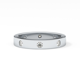 Full Eternity Dainty Wedding Band with 0.59 TCW Round Cut Moissanite – Yellow, White, or Rose Gold