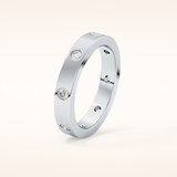0.59 TCW Round Shaped Moissanite Dainty Wedding Band