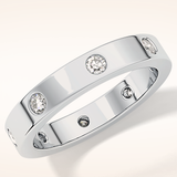 0.59 TCW Round Shaped Moissanite Dainty Wedding Band