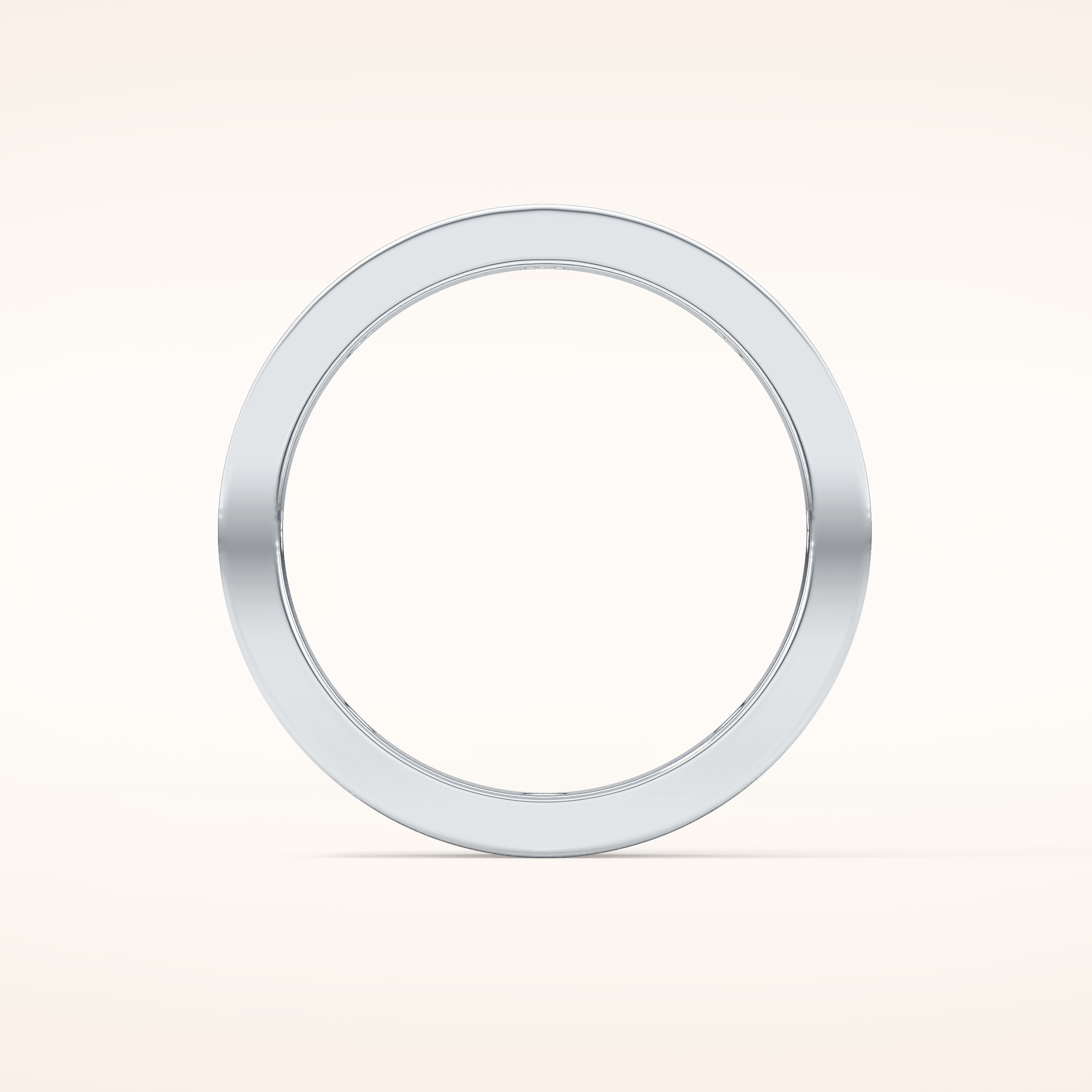 0.59 TCW Round Shaped Moissanite Dainty Wedding Band