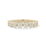 Half Eternity Wedding Band with 0.46 TCW Round Cut Moissanite – Yellow, White, or Rose Gold