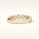 0.46 TCW Round Shaped Moissanite Half Eternity Wedding Band