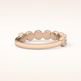 0.46 TCW Round Shaped Moissanite Half Eternity Wedding Band
